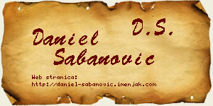 Daniel Šabanović vizit kartica